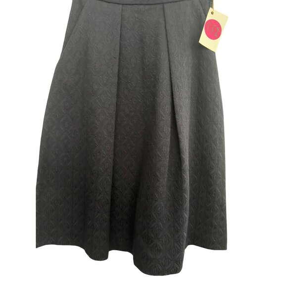 ZARA XS Navy A-Line Tapestry Fabric Skirt Pleats - Picture 7 of 14